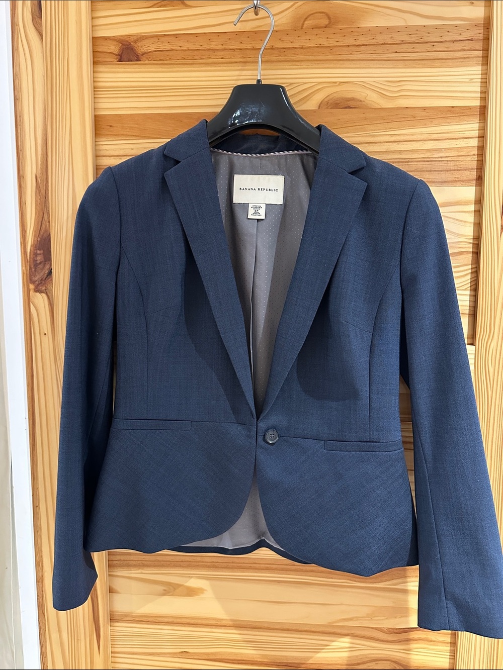 Banana Republic Women's Dark Navy Single-Button Blazer